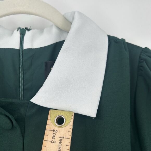 ALEXIA ADMOR Green Azure Emery A-Line Midi Dress Womens Size 12 Retro Pin up - Picture 6 of 14